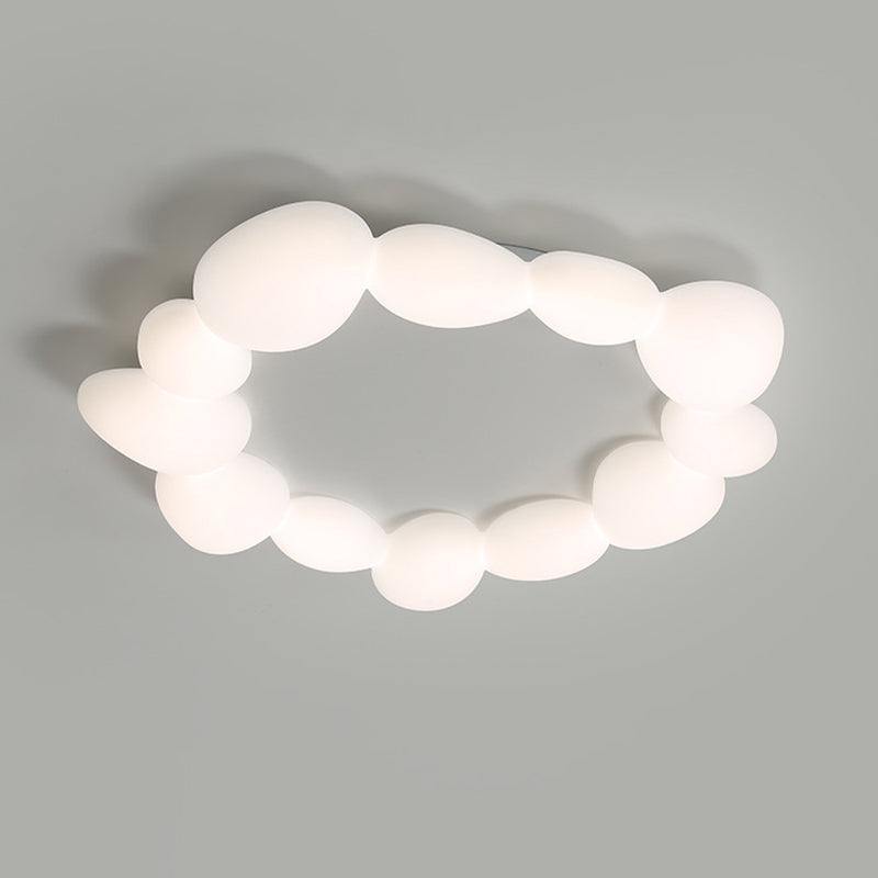 Nordic Flush Mount Plastic LED Ceiling Light Fixture for Bedroom