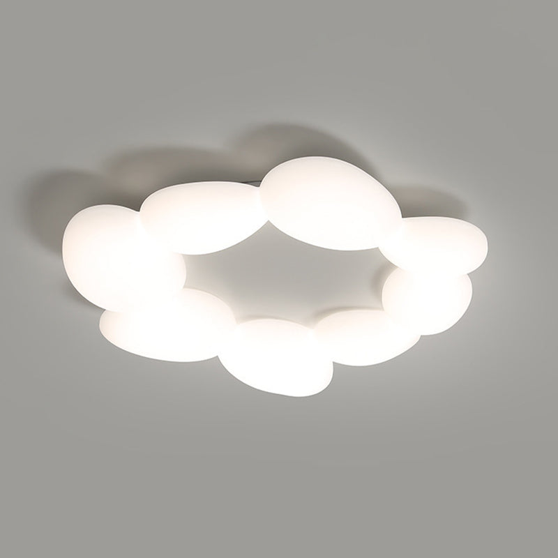 Nordic Flush Mount Plastic LED Ceiling Light Fixture for Bedroom