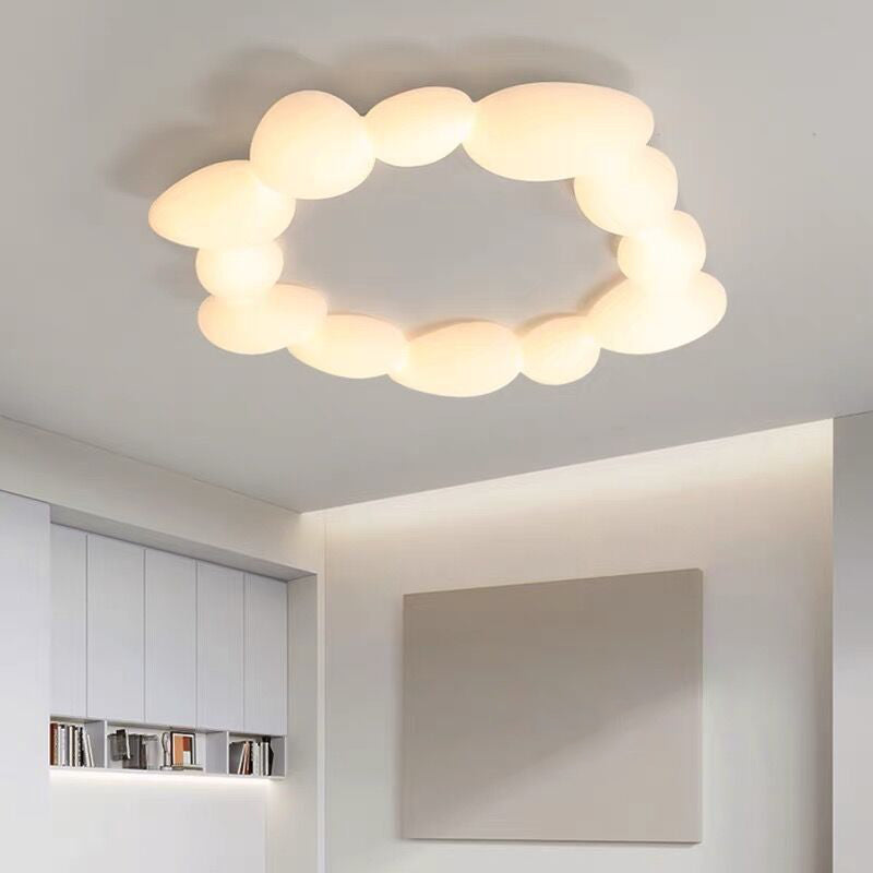 Nordic Flush Mount Plastic LED Ceiling Light Fixture for Bedroom
