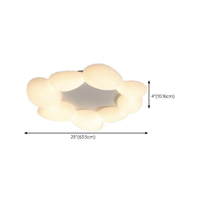 Nordic Flush Mount Plastic LED Ceiling Light Fixture for Bedroom