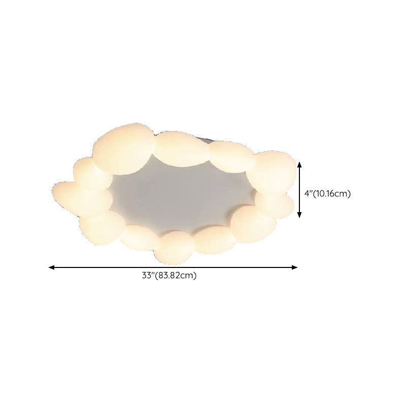 Nordic Flush Mount Plastic LED Ceiling Light Fixture for Bedroom