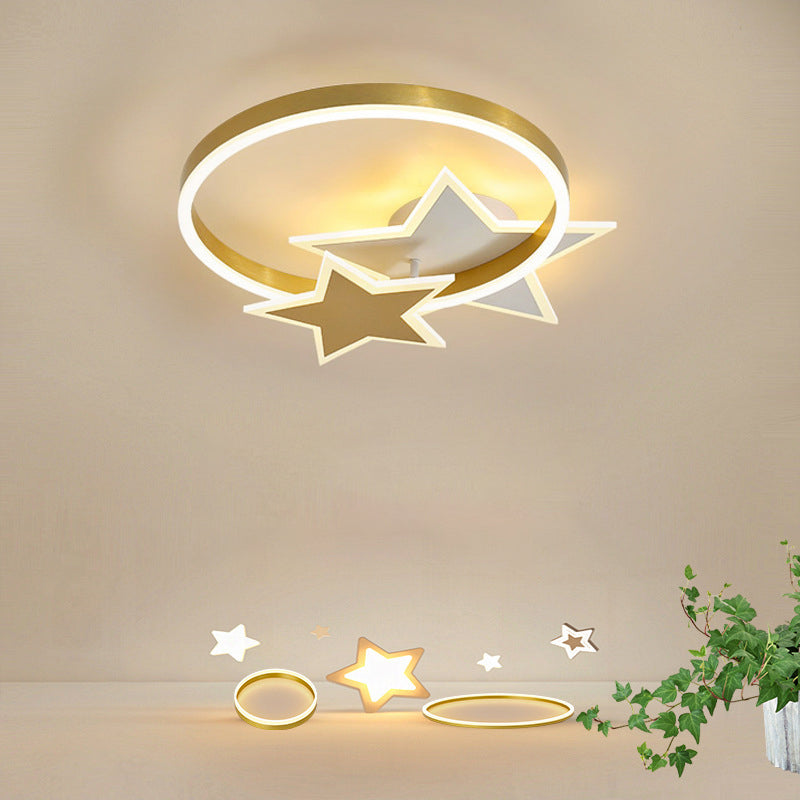 Children Ceiling Mount Light LED Ceiling Light with Acrylic Shade for Bedroom