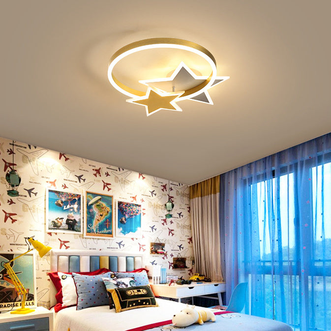 Children Ceiling Mount Light LED Ceiling Light with Acrylic Shade for Bedroom