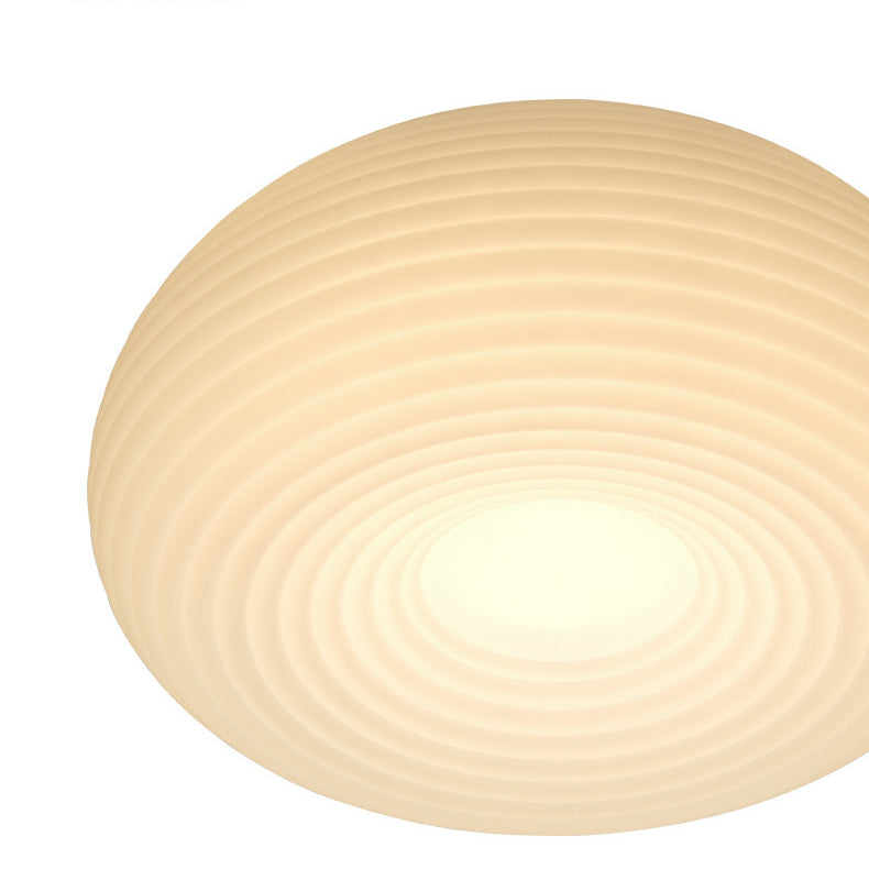 White Shaded Ceiling Light LED Contemporary Flush Mount Lighting for Home