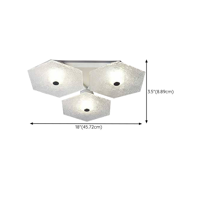 Modernism Flush Mount Glass Ceiling Light Fixture for Living Room