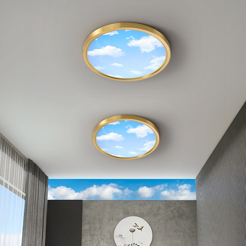 Modern Ceiling Lamp Colorful LED Flush Mount Light Fixture for Bedroom