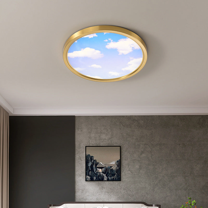 Modern Ceiling Lamp Colorful LED Flush Mount Light Fixture for Bedroom