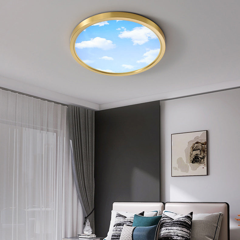 Modern Ceiling Lamp Colorful LED Flush Mount Light Fixture for Bedroom