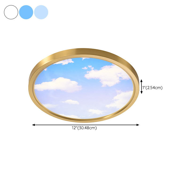 Modern Ceiling Lamp Colorful LED Flush Mount Light Fixture for Bedroom