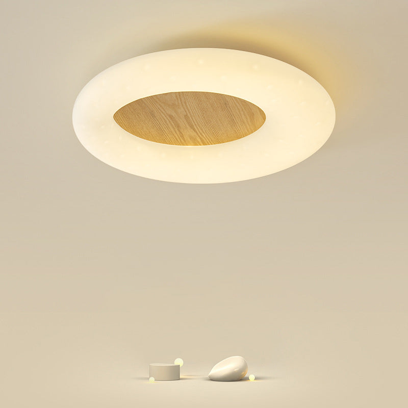LED Modernism Ceiling Light White Shaded Flush Mount Lighting for Hallway