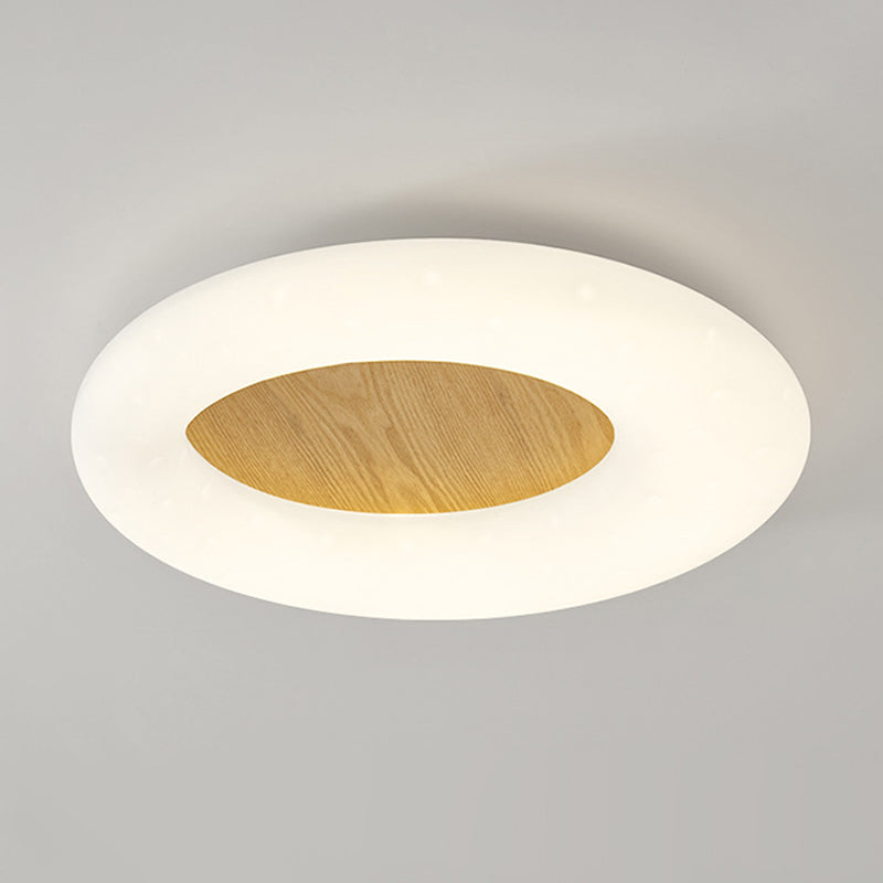 LED Modernism Ceiling Light White Shaded Flush Mount Lighting for Hallway