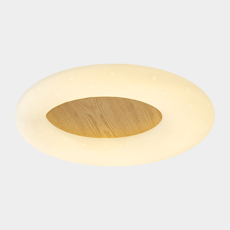 LED Modernism Ceiling Light White Shaded Flush Mount Lighting for Hallway