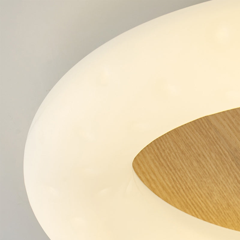 LED Modernism Ceiling Light White Shaded Flush Mount Lighting for Hallway