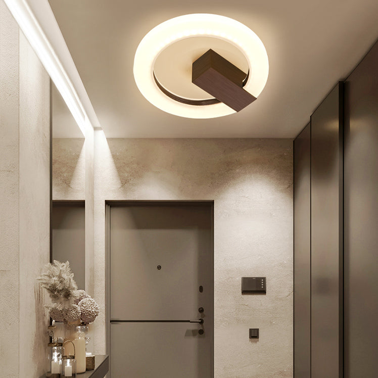 Modernism Circle LED Flush Mount Metal Ceiling Light Fixture for Hallway