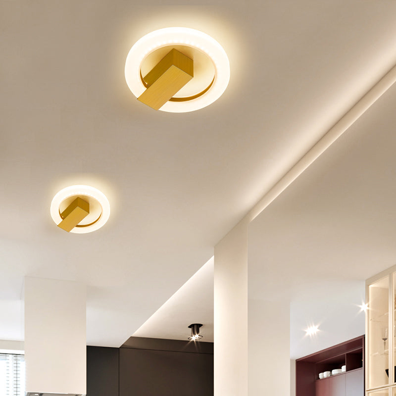 Modernism Circle LED Flush Mount Metal Ceiling Light Fixture for Hallway
