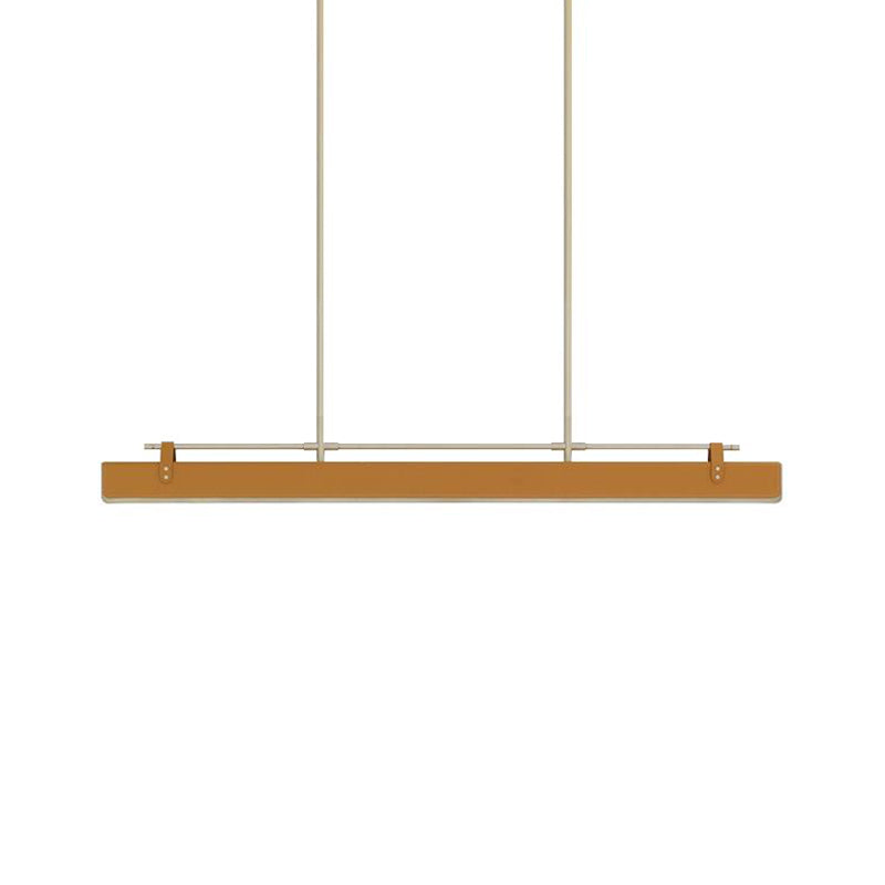 Leather LED Island Light Ultra-Modern Hanging Light Fixture for Dining Room