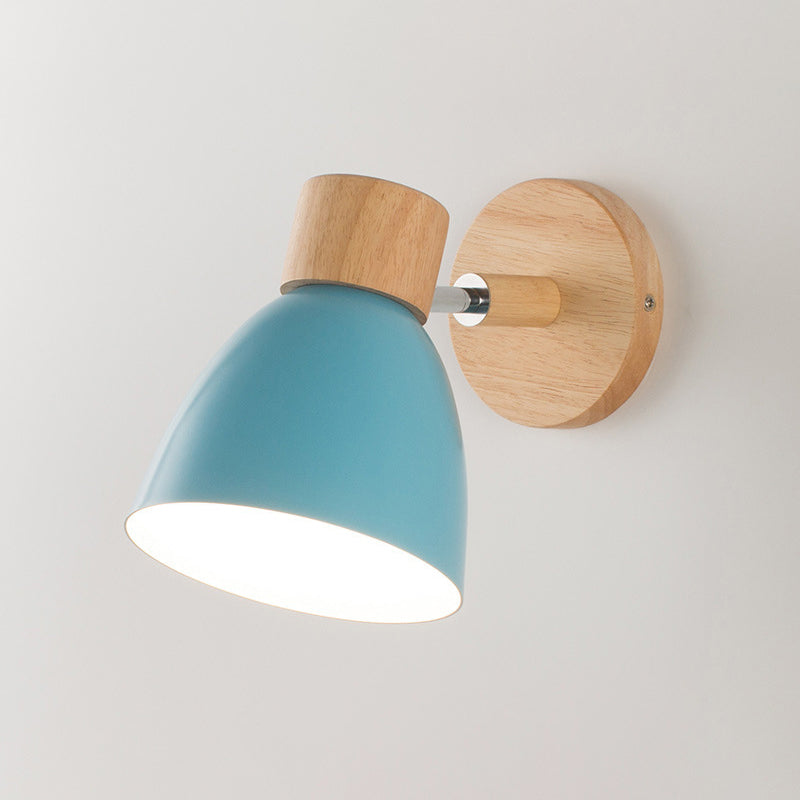 Nordic Style Wall Mount Light Bell Shape Colorful Wall Lamp for Living Room