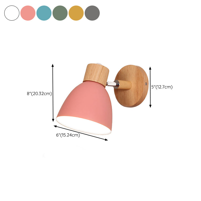 Nordic Style Wall Mount Light Bell Shape Colorful Wall Lamp for Living Room