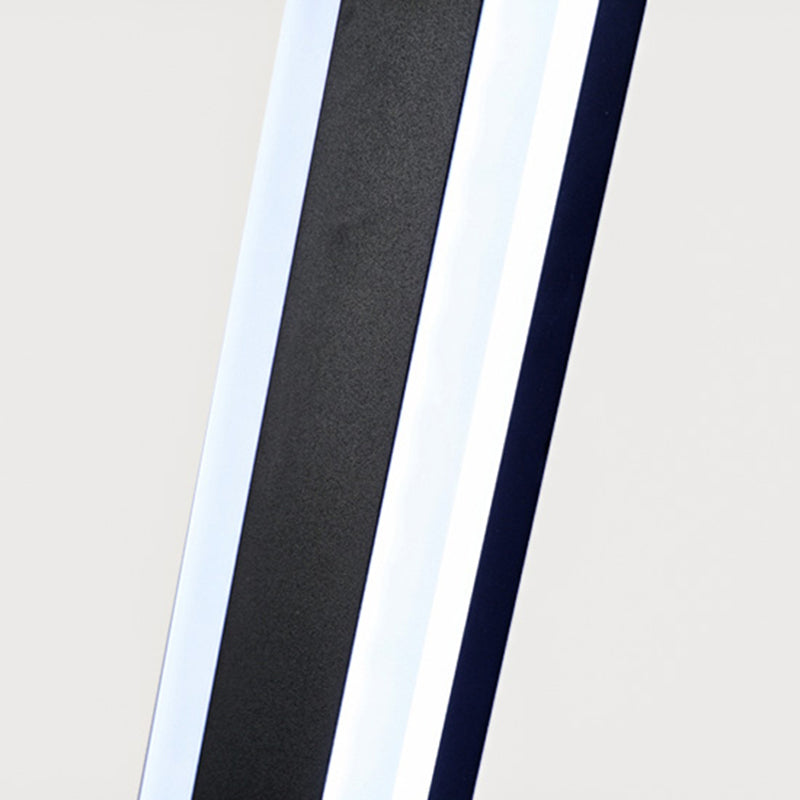 Metal Linear Shape Wall Lighting Modern Style 1-Light Wall Mounted Light in Black