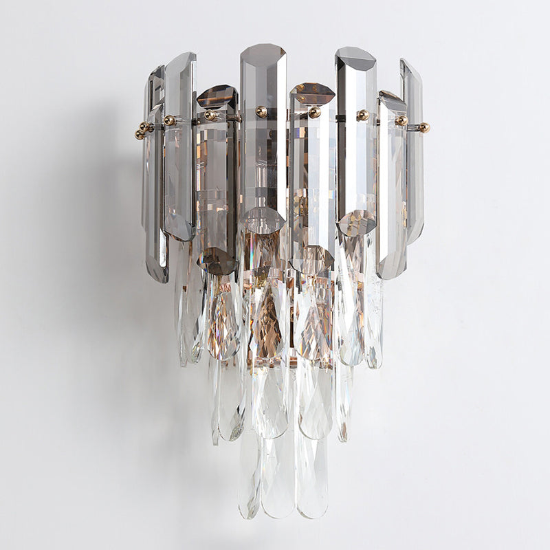 Crystal Shade Wall Light Fixture Postmodern Wall Light Sconce for Bedroom