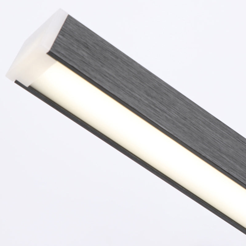 Linear Shape Metal Vanity Light Modern Style 1 Light Vanity Light Fixture in Black