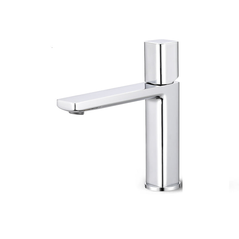 Modern Knob Handle Sink Faucet White Brass Bathroom Sink Faucet