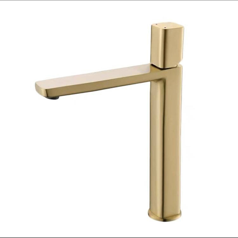 Modern Knob Handle Sink Faucet White Brass Bathroom Sink Faucet
