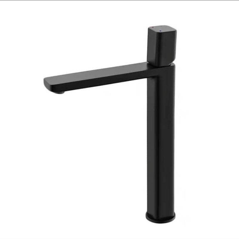 Modern Knob Handle Sink Faucet White Brass Bathroom Sink Faucet
