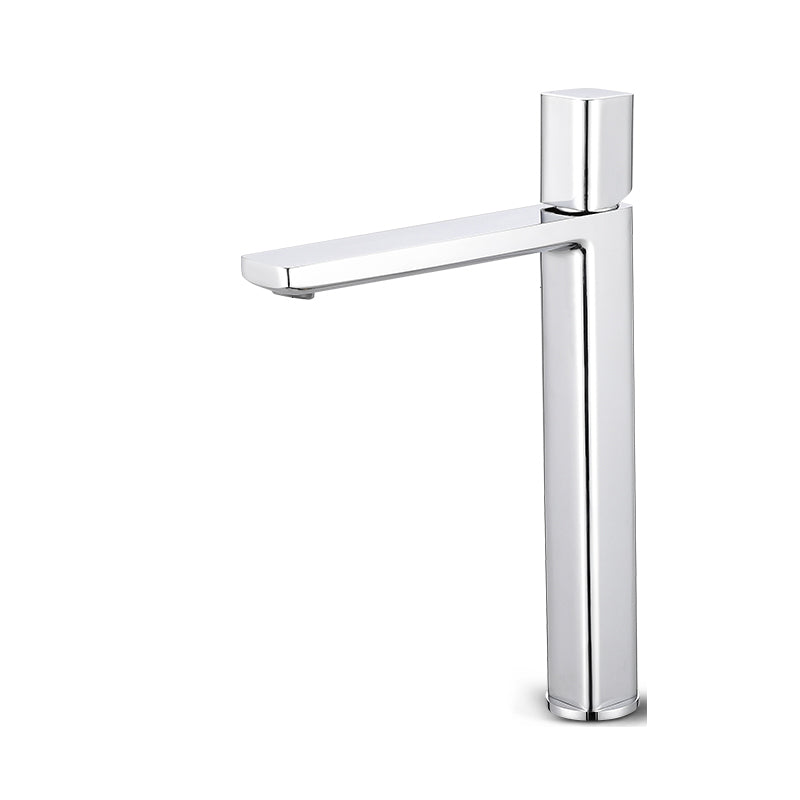Modern Knob Handle Sink Faucet White Brass Bathroom Sink Faucet