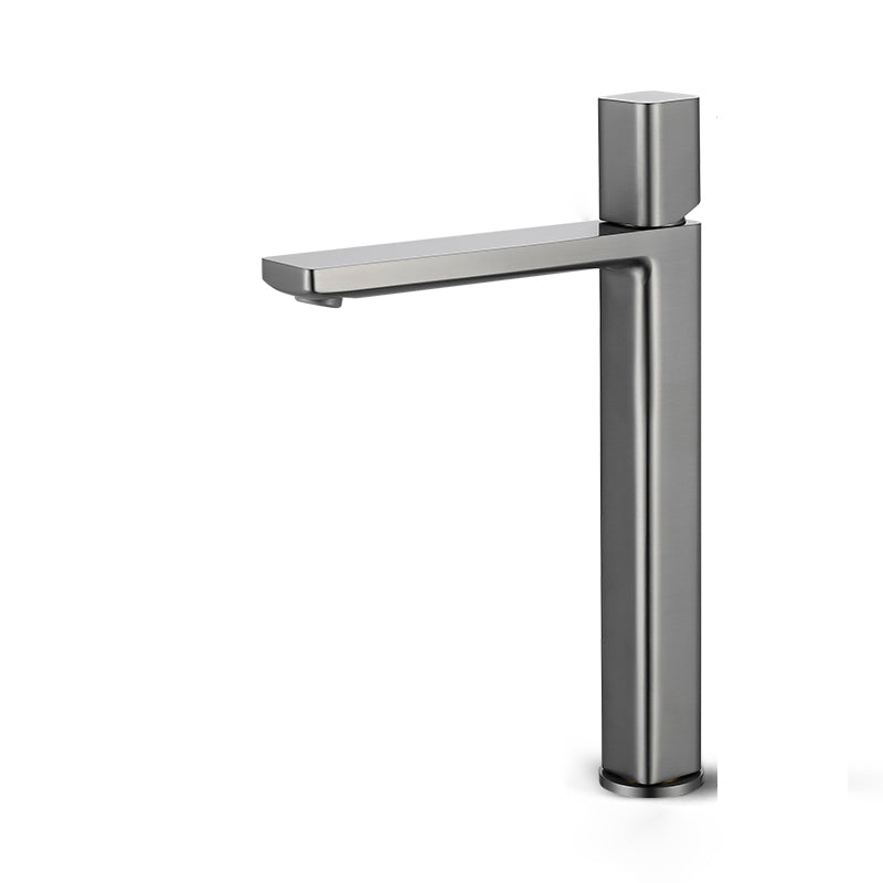 Modern Knob Handle Sink Faucet White Brass Bathroom Sink Faucet