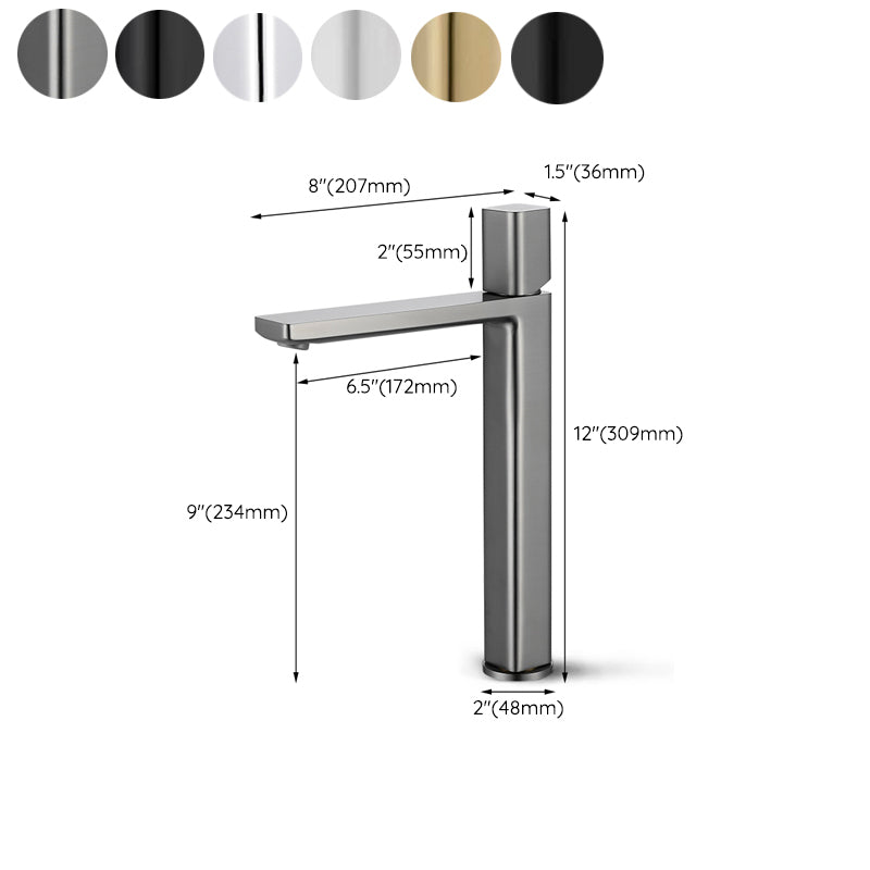 Modern Knob Handle Sink Faucet White Brass Bathroom Sink Faucet