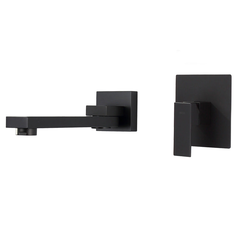 Modern Bathroom Sink Faucet Metal Widespread Wall Mounted Sink Faucet
