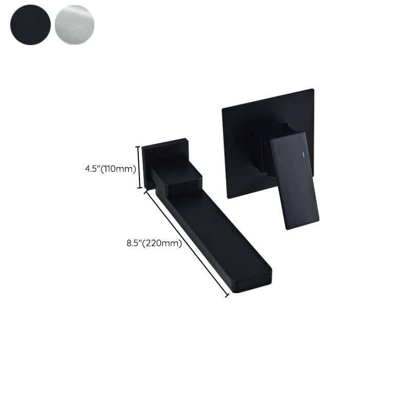 Modern Bathroom Sink Faucet Metal Widespread Wall Mounted Sink Faucet