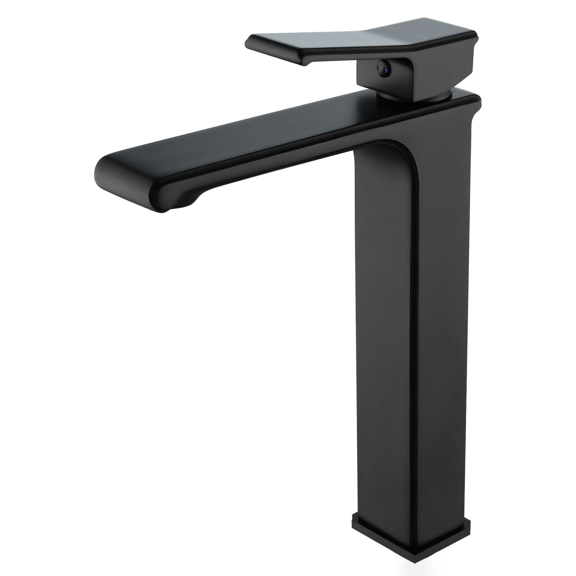 Modern Lever Handles Sink Faucet Chrome Square Bathroom Sink Faucet