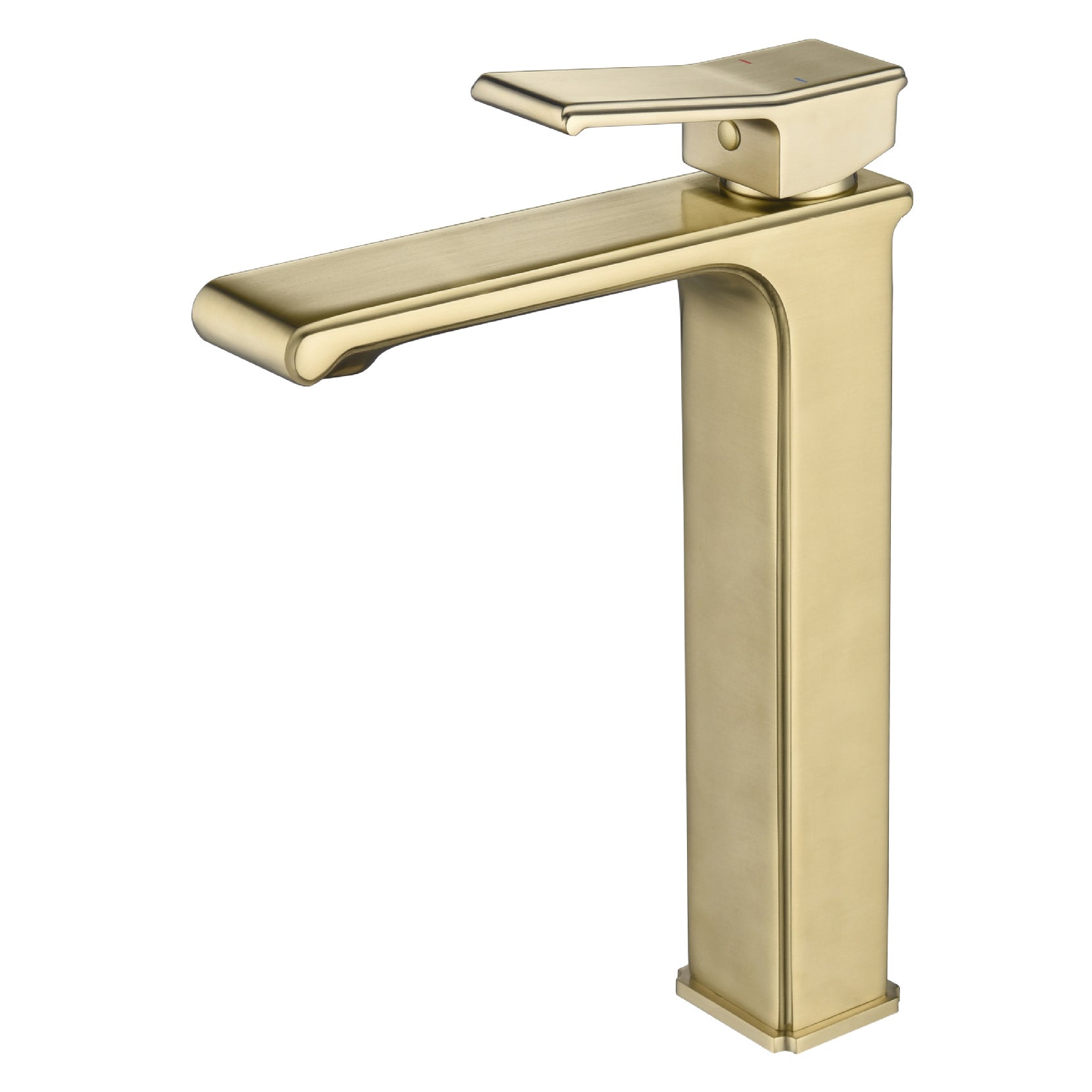 Modern Lever Handles Sink Faucet Chrome Square Bathroom Sink Faucet