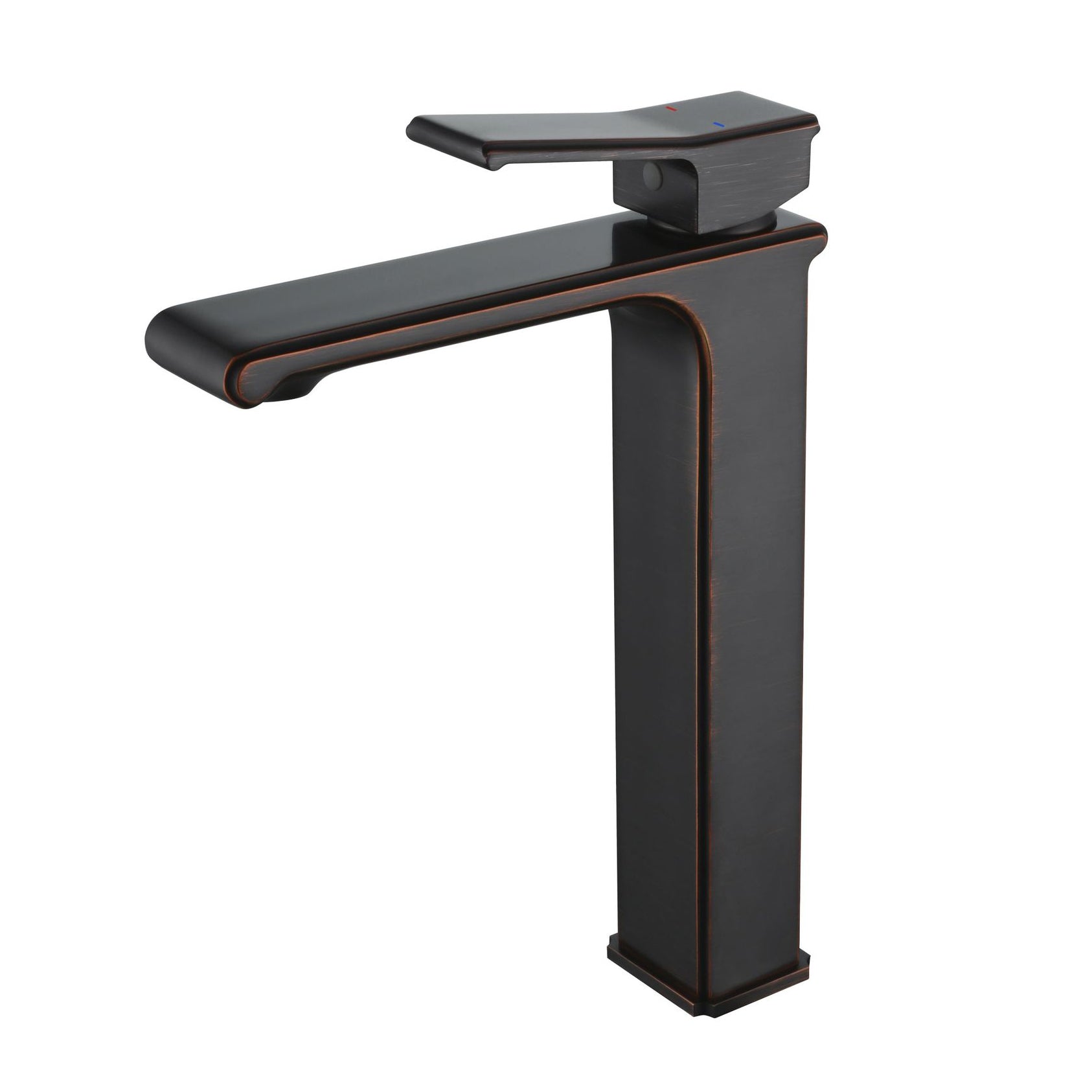 Modern Lever Handles Sink Faucet Chrome Square Bathroom Sink Faucet