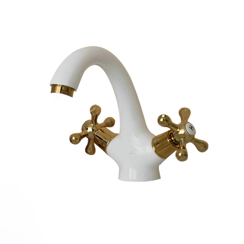 Glam Style Copper Roman Tub Faucet Low Arc Deck Mounted Roman Tub Faucet Set