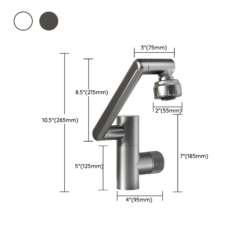 Adjustable Basin Lavatory Faucet Knob Handle Modern Bathroom Faucet