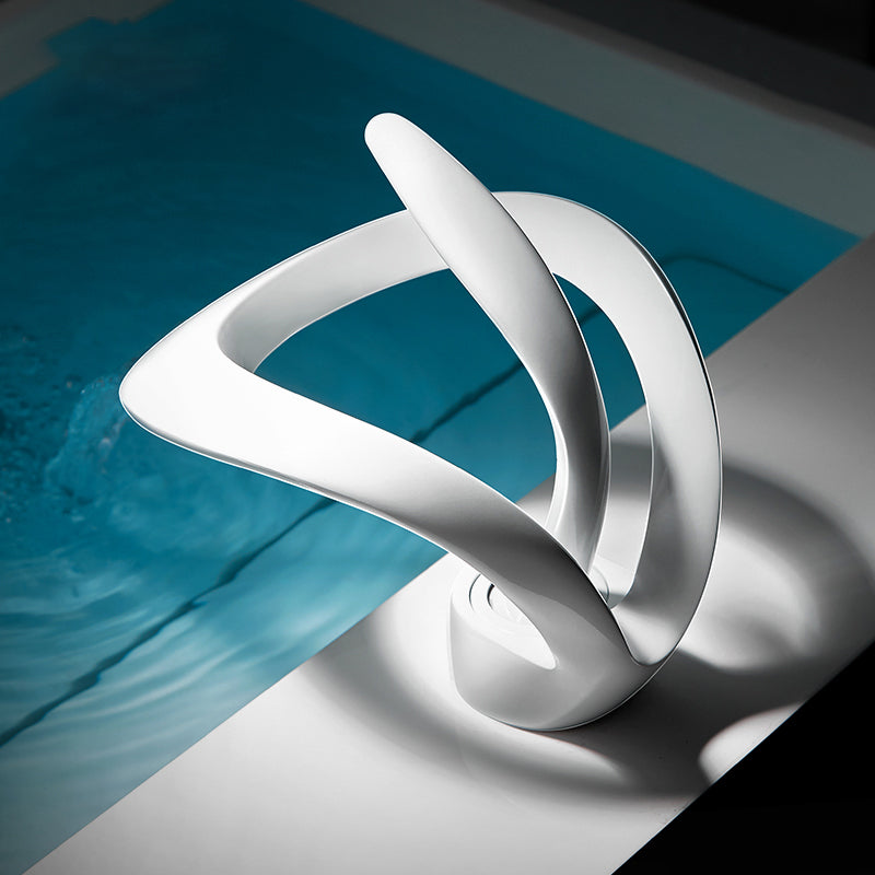 Unique Moedern Faucet Bathroom Lever Handle Waterfall Spout Faucet