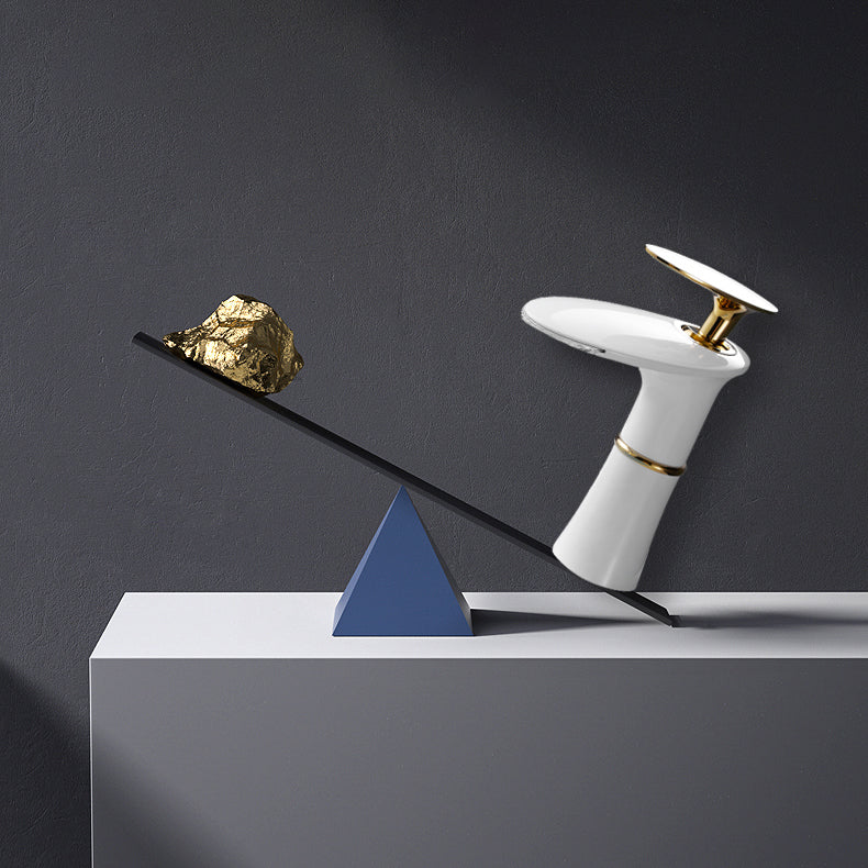 Modern Bathroom Sink Faucet Lever Handle Waterfall Spout Sink Faucet
