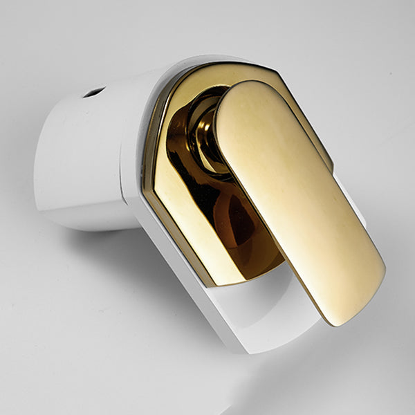 Bathroom Sink Faucet Lever Handle Brass Waterfall Spout Sink Faucet