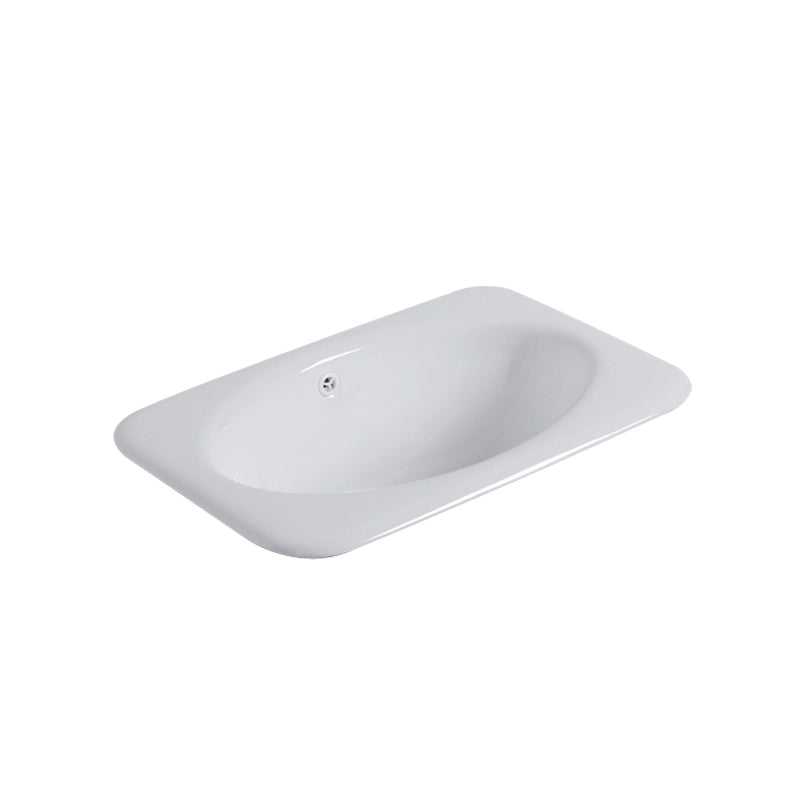 Traditional Square Wash Stand Ceramic Metal Undermount Bathroom Sink