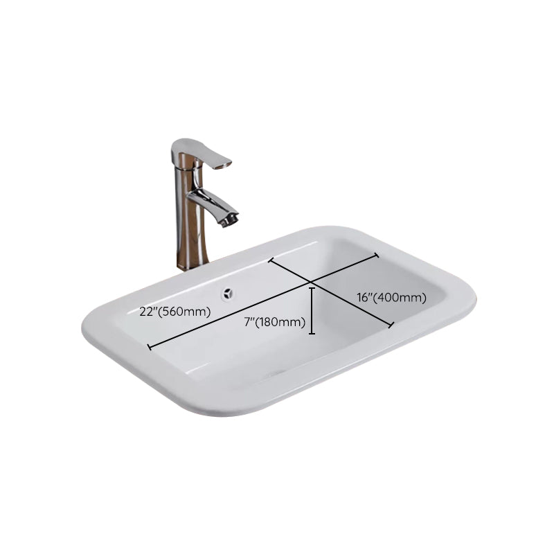 Traditional Square Wash Stand Ceramic Metal Undermount Bathroom Sink