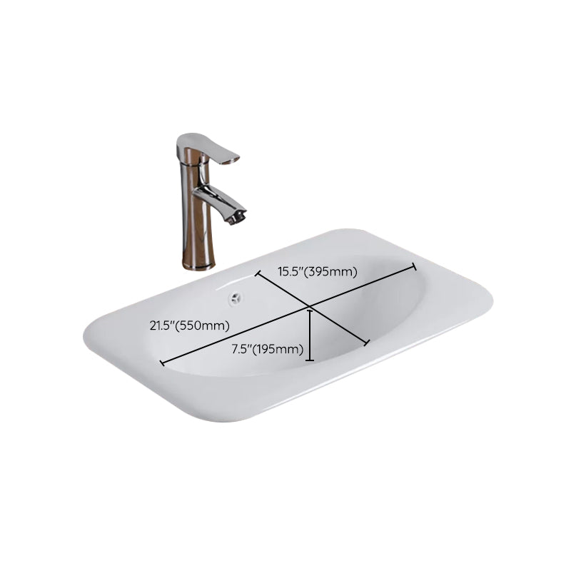 Traditional Square Wash Stand Ceramic Metal Undermount Bathroom Sink