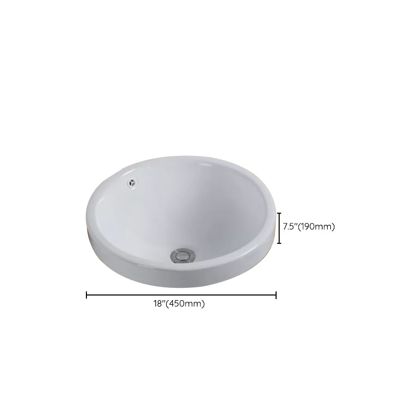Contemporary Oval Wash Stand Ceramic Metal Undermount Bathroom Sink