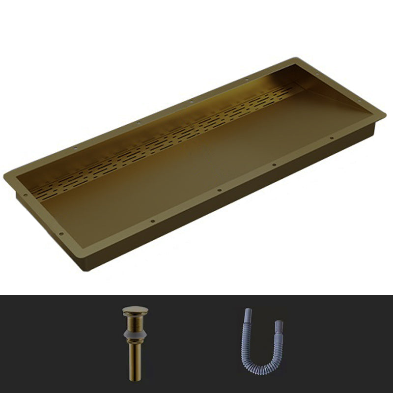 Modern Style Bathroom Sink Stainless Steel Rectangular Bathroom Sink with Hose