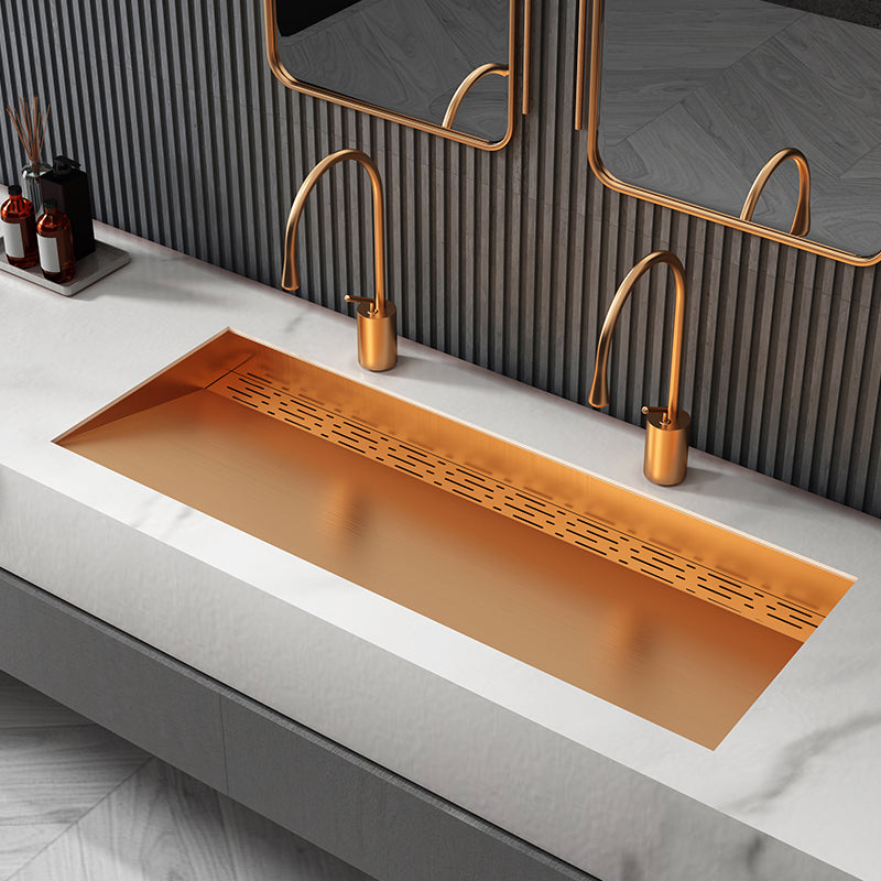 Modern Style Bathroom Sink Stainless Steel Rectangular Bathroom Sink with Hose