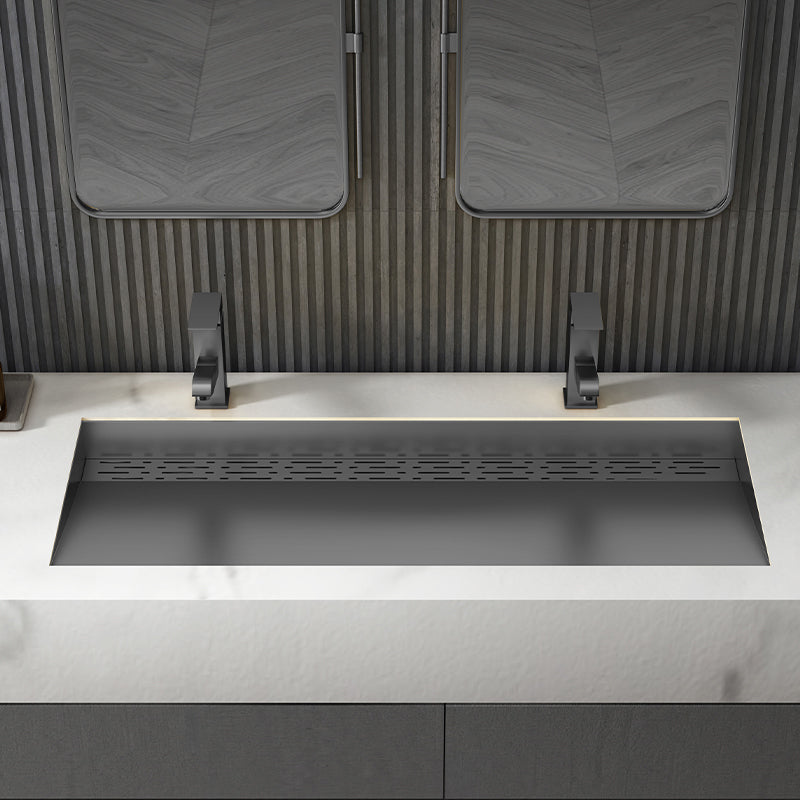 Modern Style Bathroom Sink Stainless Steel Rectangular Bathroom Sink with Hose