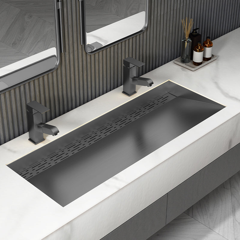 Modern Style Bathroom Sink Stainless Steel Rectangular Bathroom Sink with Hose