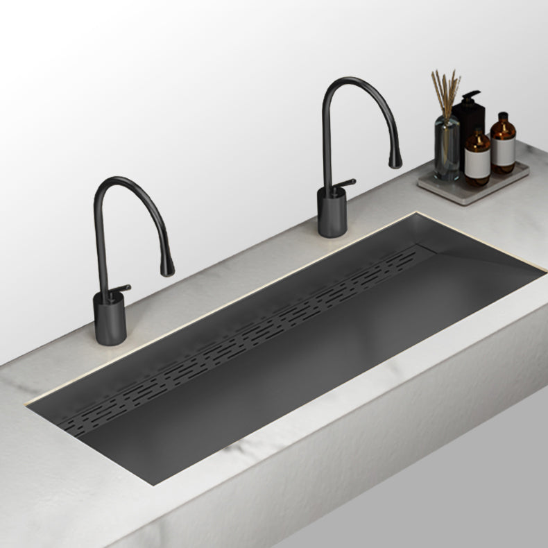 Modern Style Bathroom Sink Stainless Steel Rectangular Bathroom Sink with Hose